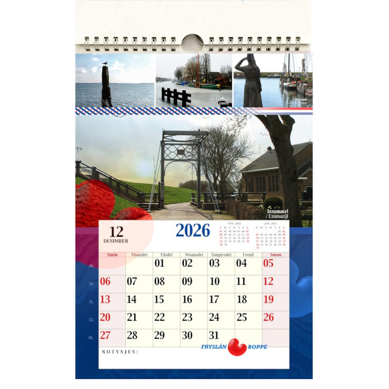 Fryslan Boppe Friesland Foto Kalender 2026