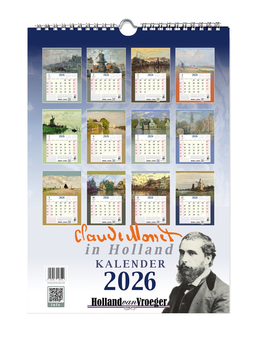 Claude Monet in Holland Kalender 2026 A4 Formaat