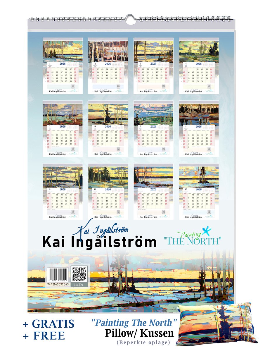 Kai Ingåilström Painting “The North” Fine Art Calendar 2026 A3 Format