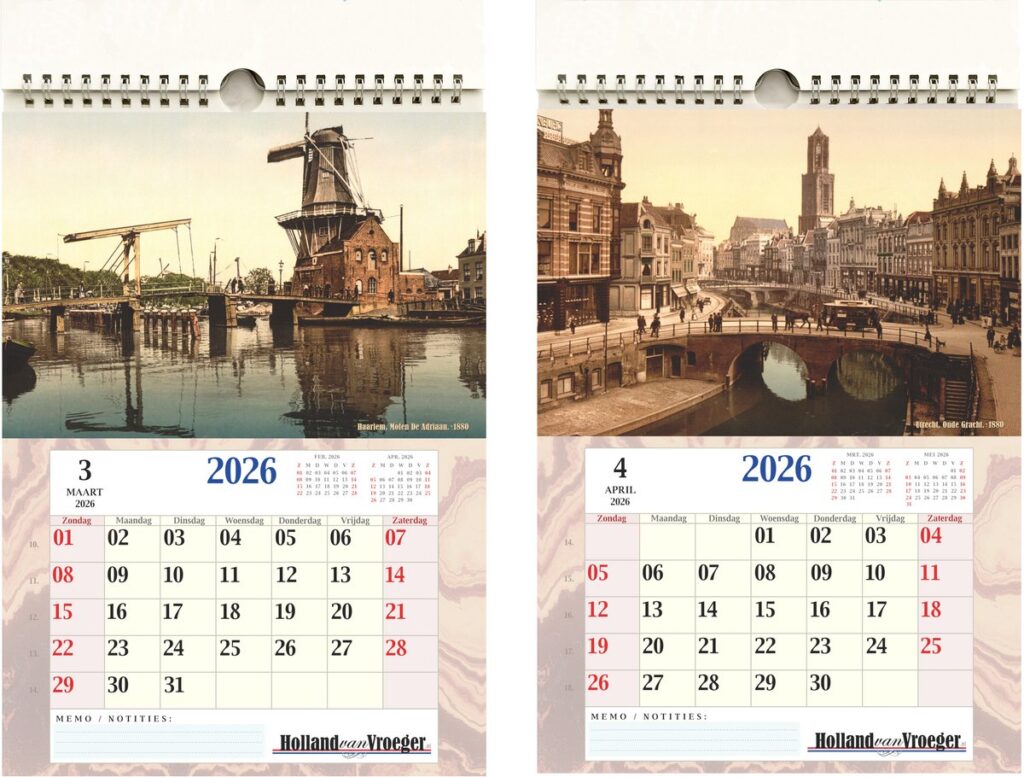 Holland van Vroeger Antieke Foto Kalender 2026