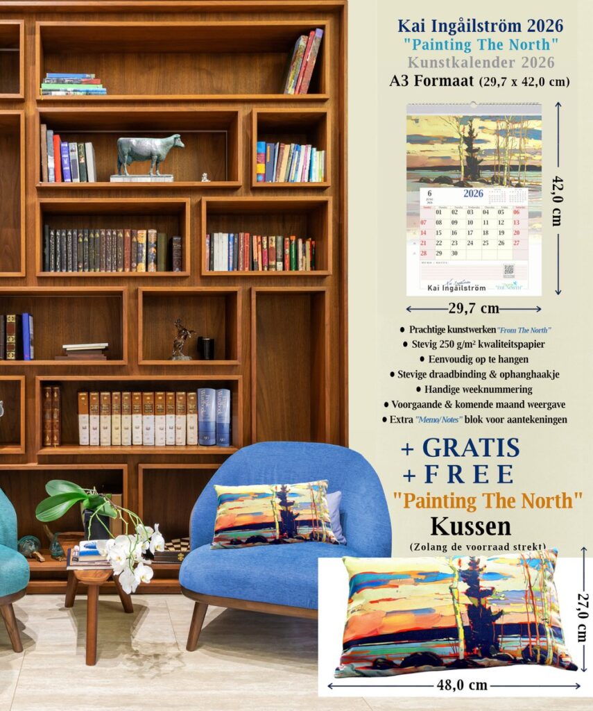 Kai Ingåilström Painting “The North” Fine Art Calendar 2026 Big A3 Format (29,7 x 42,0 cm)