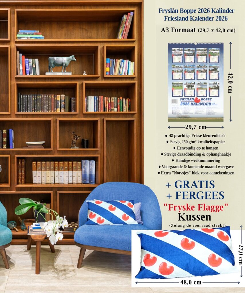Friesland Foto Kalender 2026 - Groot/ Grut - A3 Formaat (29,7 x 42,0 cm)