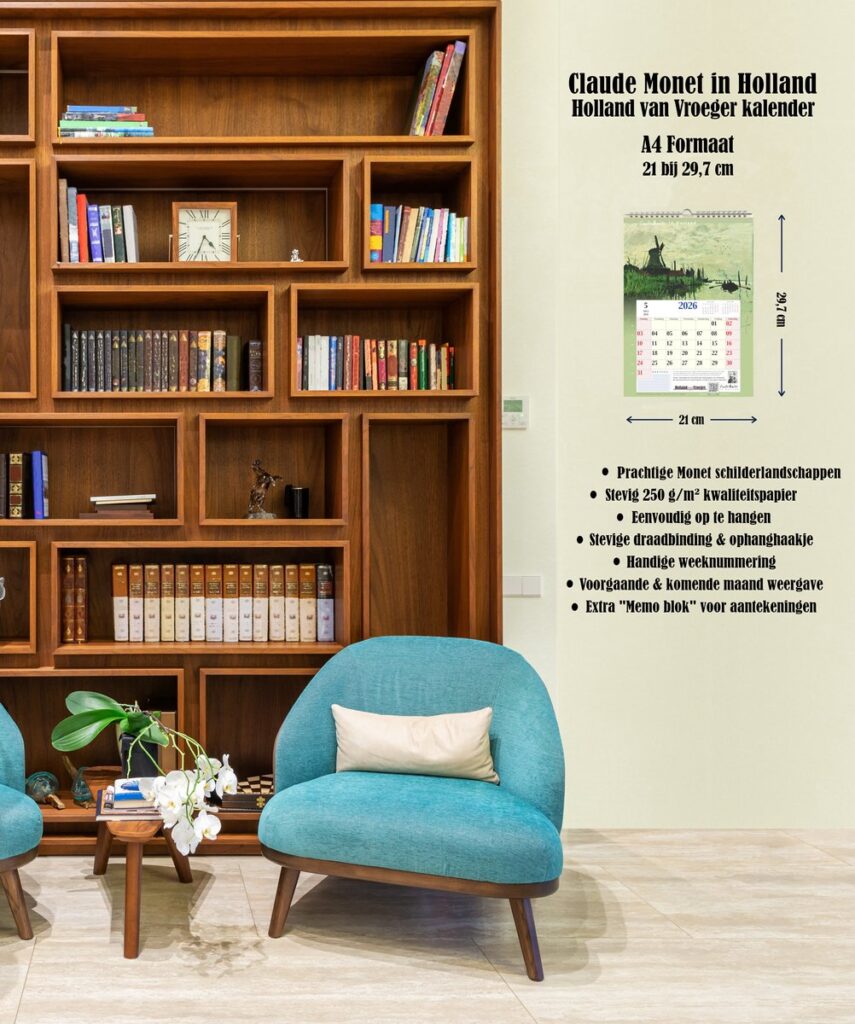 Claude Monet in Holland Kalender 2026 A4 Formaat